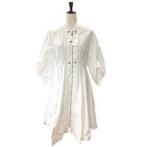 TOV Lightweight White Pleated Jacket / Topcoat Size 10